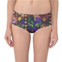Background Graphic Mid-Waist Bikini Bottoms View1