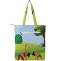 Mother And Daughter Yoga Art Celebrating Motherhood And Bond Between Mom And Daughter. Double Zip Up Tote Bag View2