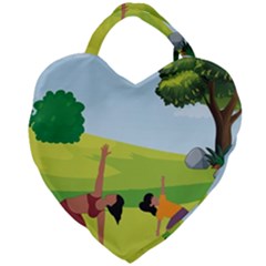 Large Giant Heart Shaped Tote by SymmekaDesign