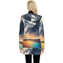 Abstract Color Colorful Mountain Ocean Sea Button Up Hooded Coat  View2
