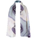 Marble Abstract White Pink Dark Art Lightweight Scarf  View1