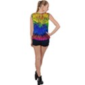 Colour Background Structure Lines Explosion Pop Bubble Hem Chiffon Tank Top View2