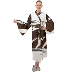 Palm Tree Design-01 (1) Maxi Velour Kimono