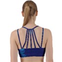 Abstract Blue Texture Space Line Them Up Sports Bra View2