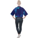Abstract Blue Texture Space Mock Neck Tee View2