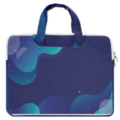 Abstract Blue Texture Space Macbook Pro 16  Double Pocket Laptop Bag  by Ravend