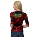 3d Abstract Model Texture Quarter Sleeve Raglan Tee View2