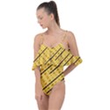 Background Yellow Background Drape Piece Swimsuit View1