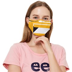 Design Pattern Yellow Background Art Fitted Cloth Face Mask (adult)