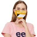 Design Pattern Yellow Background Art Fitted Cloth Face Mask (Adult) View1