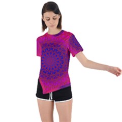 Geometric Pattern Line Art Kaleidoscope Symmetry Asymmetrical Short Sleeve Sports Tee