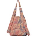 Leaves Pattern Abstract Circles Dots Ornament Center Zip Backpack View2