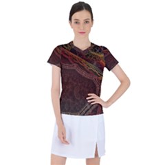 Fractal Pattern Geometric Pattern Women s Sports Top