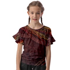 Fractal Pattern Geometric Pattern Kids  Cut Out Flutter Sleeves