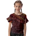 Fractal Pattern Geometric Pattern Kids  Cut Out Flutter Sleeves View1