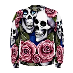 Skulls And Flowers Men s Sweatshirt by GardenOfOphir