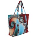Fractal Spiral Art Math Abstract Zip Up Canvas Bag View2