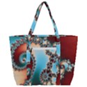 Fractal Spiral Art Math Abstract Zip Up Canvas Bag View3