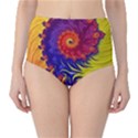 Fractal Spiral Bright Colors Classic High-Waist Bikini Bottoms View1