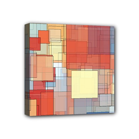 Art Abstract Rectangle Square Mini Canvas 4  X 4  (stretched)