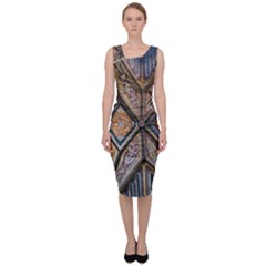 Church Ceiling Mural Architecture Sleeveless Pencil Dress