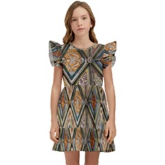 Church Ceiling Mural Architecture Kids  Winged Sleeve Dress