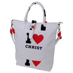 I Love Christ Buckle Top Tote Bag by ilovewhateva