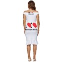 I love christ Off Shoulder Ruffle Split Hem Bodycon Dress View4
