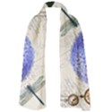 Blue Hydrangea Flower Painting Vintage Shabby Chic Dragonflies Lightweight Scarf  View1