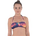 Mountain Sky Color Colorful Night Halter Bandeau Bikini Top View1