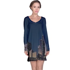 Skyline Brisbane Sunset Downtown Long Sleeve Nightdress