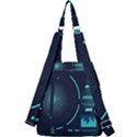Sci Fi Computer Screen Center Zip Backpack View2