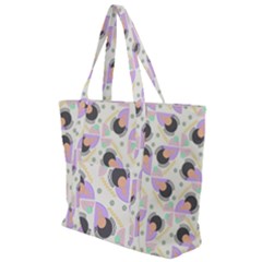 Pattern Pastel Drawing Art Zip Up Canvas Bag by Uceng