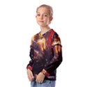Nebula Galaxy Stars Astronomy Kids  Long Sleeve Tee with Frill  View2