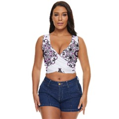 Frame Border Picture Frame Women s Sleeveless Wrap Top
