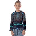 Brain Mind Technology Circuit Board Layout Patterns Kids  Frill Detail Tee View1