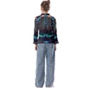 Brain Mind Technology Circuit Board Layout Patterns Kids  Frill Detail Tee View2