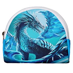 Ice Dragon Horseshoe Style Canvas Pouch by ArtByThree