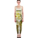 Watercolor Yellow And-white Flower Background One Piece Catsuit View1