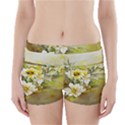 Watercolor Yellow And-white Flower Background Boyleg Bikini Wrap Bottoms View1