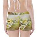Watercolor Yellow And-white Flower Background Boyleg Bikini Wrap Bottoms View2