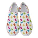 Butterfly Pattern Design Wallpaper Background Women s Slip On Sneakers View1