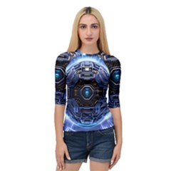 Ai Generated Digital Technology Computer Internet Quarter Sleeve Raglan Tee