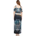 Ai Generated Space Astronaut Universe Moon Earth Draped Sleeveless Chiffon Jumpsuit View2