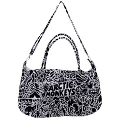 Arctic Monkeys Digital Wallpaper Pattern No People Creativity Removal Strap Handbag by Sudhe
