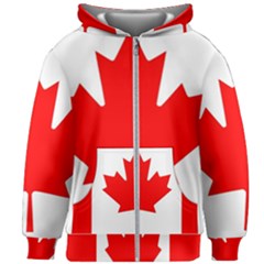 Canada Flag Canadian Flag View Kids  Zipper Hoodie Without Drawstring by Ravend