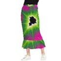 Fractal Art Math Abstract Artwork Pink Magenta Maxi Fishtail Chiffon Skirt View1