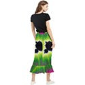 Fractal Art Math Abstract Artwork Pink Magenta Maxi Fishtail Chiffon Skirt View2