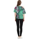 Fractal Spiral Template Abstract Background Design One Shoulder Cut Out Tee View2