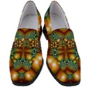 Background Abstract Fractal Annotation Texture Women s Chunky Heel Loafers View1